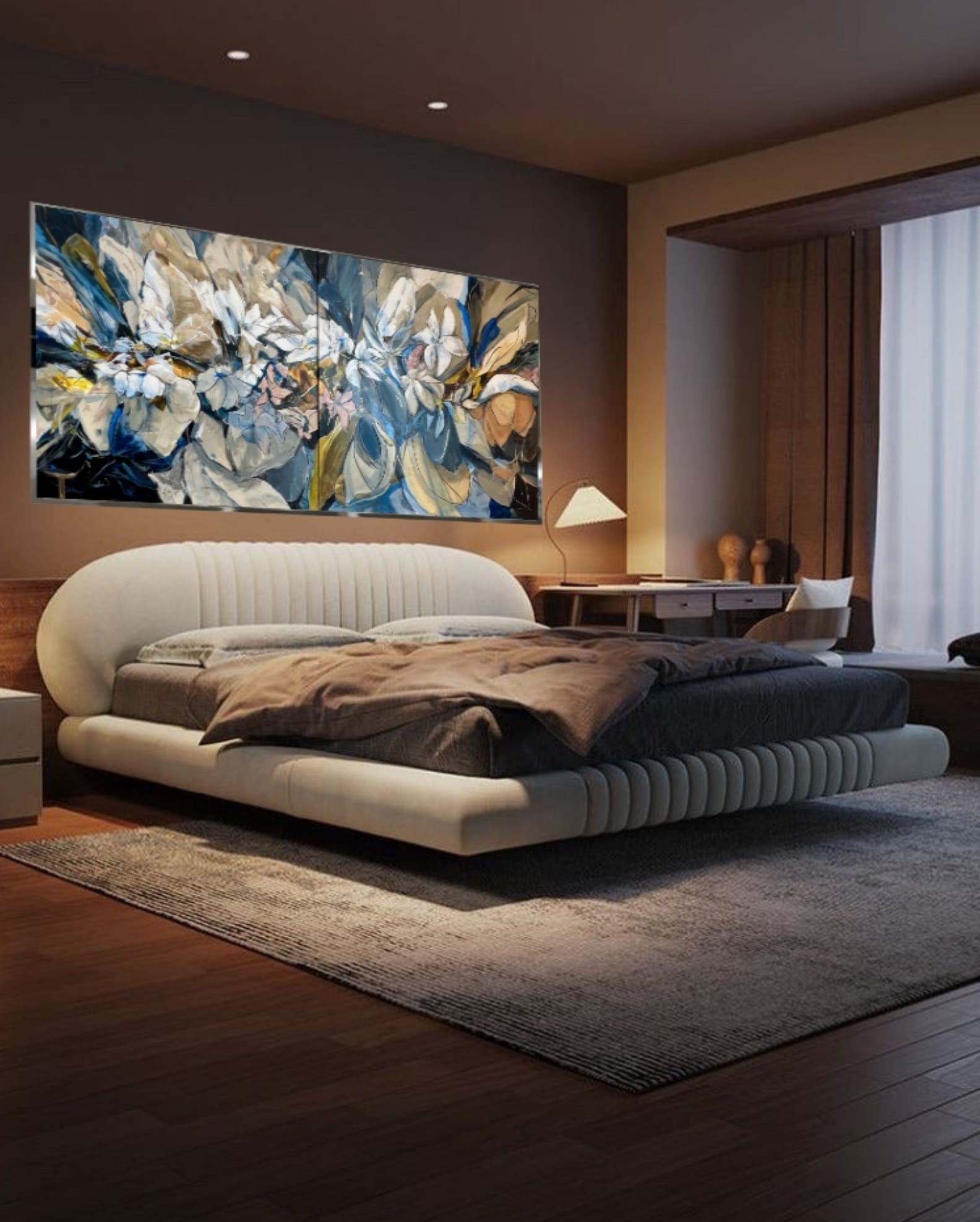 Symphony in Bloom 2. Diptych. Lana Ritter Art. Abstract Art – Bild 5