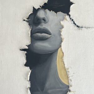 Inner Golden Beauty. Sculptural Mixed Media Original Painting